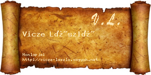Vicze László névjegykártya